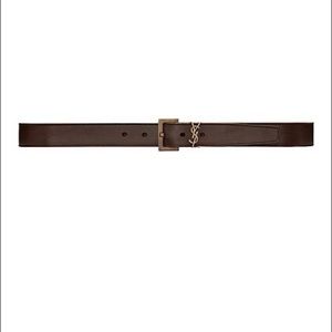 Saint Laurent Leather logo belt